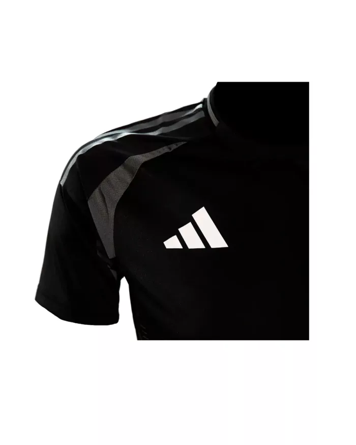 CAMISETA CALENTAMIENTO ADIDAS NEGRA ADULTO 2024/2025 - Imagen 3