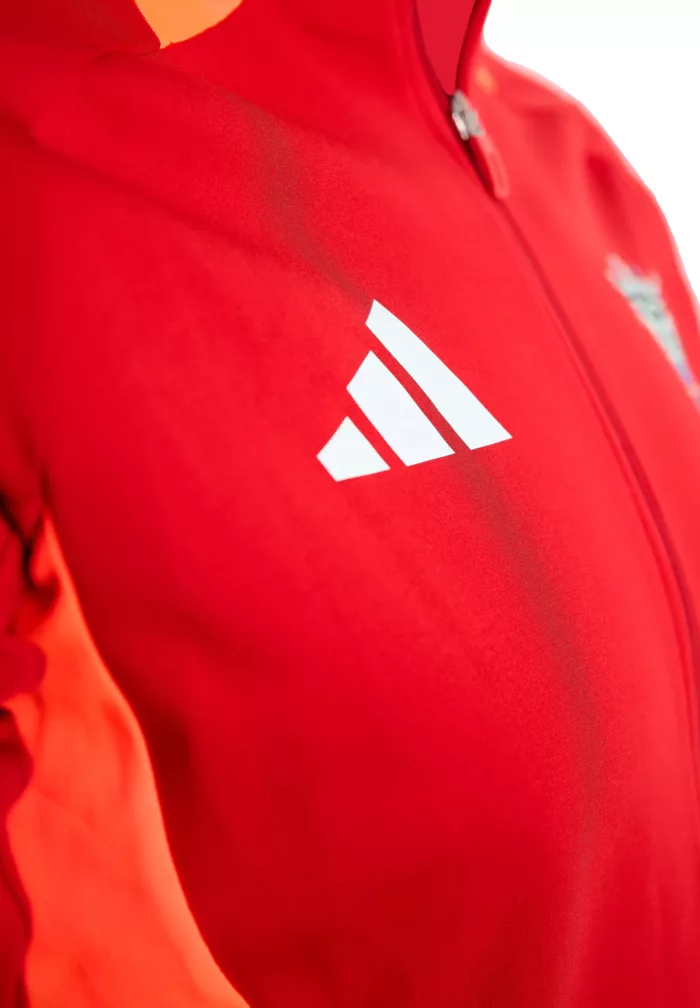 CHAQUETA CHANDAL ADIDAS ROJA ADULTO 2024/2025 - Imagen 3